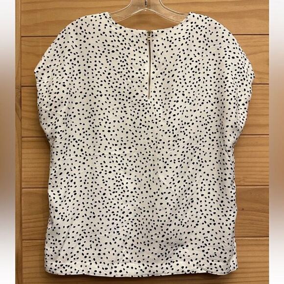 & OTHER STORIES Top Womens US Size 10 Viscose Blouse White Black Stockholm - Picture 3 of 12